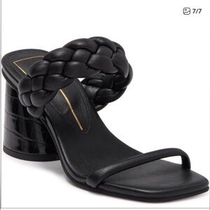DV by Dolce Vita Black Braided Two Band Heels